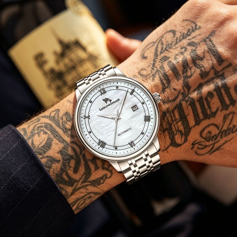 Popular export TK ultra-thin men's mechanical watch with calendar, simple and stylish, ODM/OEM customization, dropshipping available