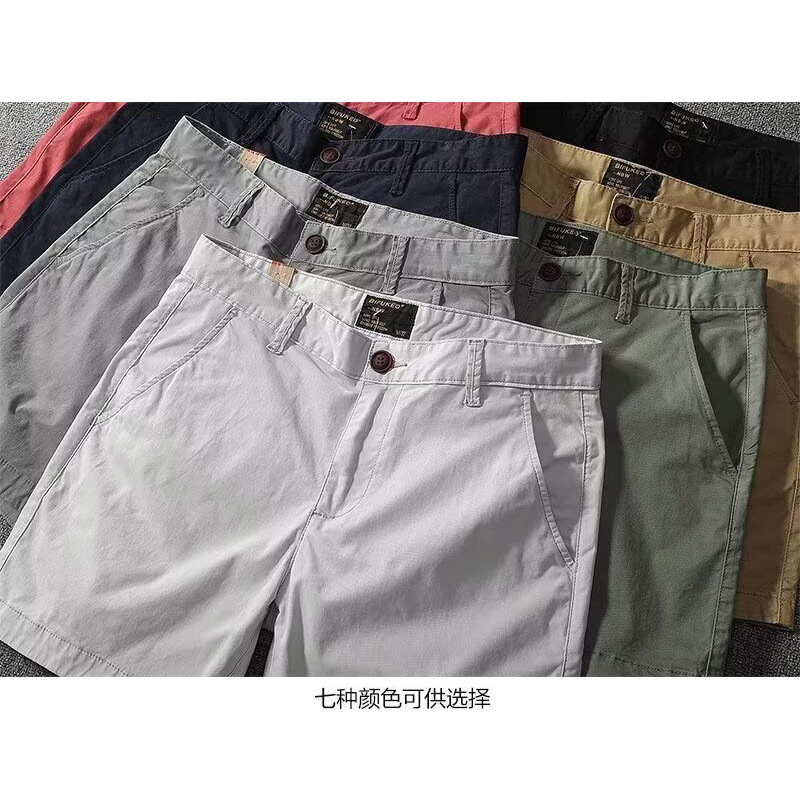Pantalones cortos de gama alta de lujo ligero, pantalones de tres puntos para hombres, pantalones de traje de herramientas, moda empresarial británica, comercio exterior, venta al por mayor transfronteriza