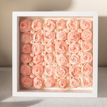 纸巾玫瑰相框摆台手工DIY永生花画框批发情人节礼物干花展示框架