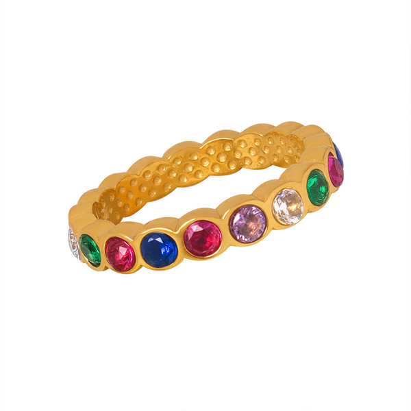 Fashionable ring with zircon