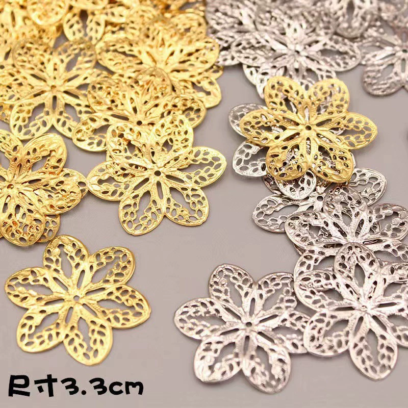 33 мм полые шестигранные детали DIY и ветер головные уборы аксессуары для волос материал аксессуары