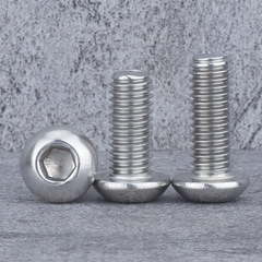 201 Stainless Steel Semi-round Head Hexagonal Screws Wholesale Bolts Pan Head Hexagonal Screws M4/M5/M6/M8