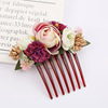 Street hairgrip for bride, hair accessory, suitable for import, flowered, for bridesmaid, wholesale
