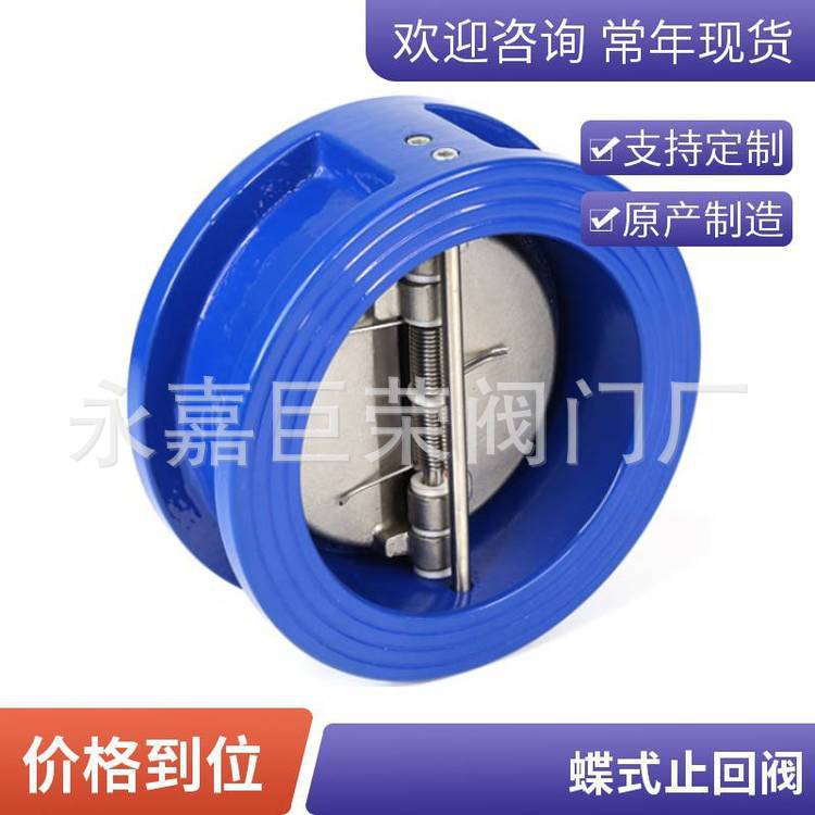 铸钢对夹式止回阀不锈钢 蝶式逆止阀H74TC -10C DN250