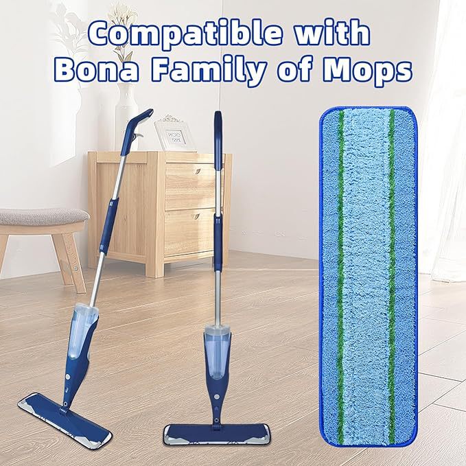 Bona Bona Flat Mop Cloth Cover Fiber High and Low Wool Mop Head Accessories Wet and Dry Buckle Cloth Cover
