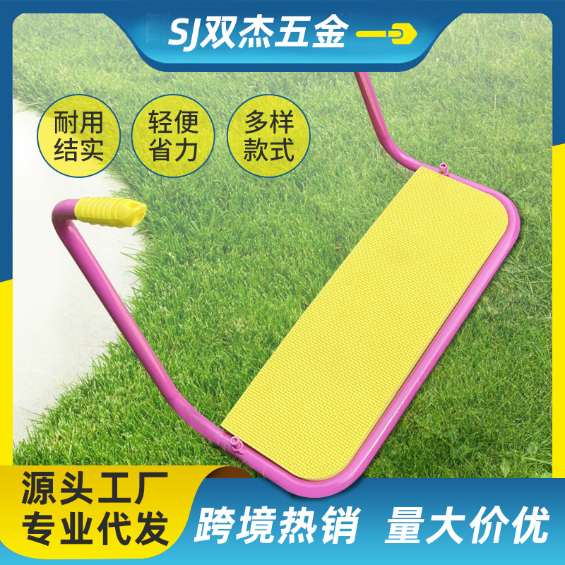 新款跨境专供带扶手钢管园艺工具盆栽种植跪垫花园跪凳跪垫进出口