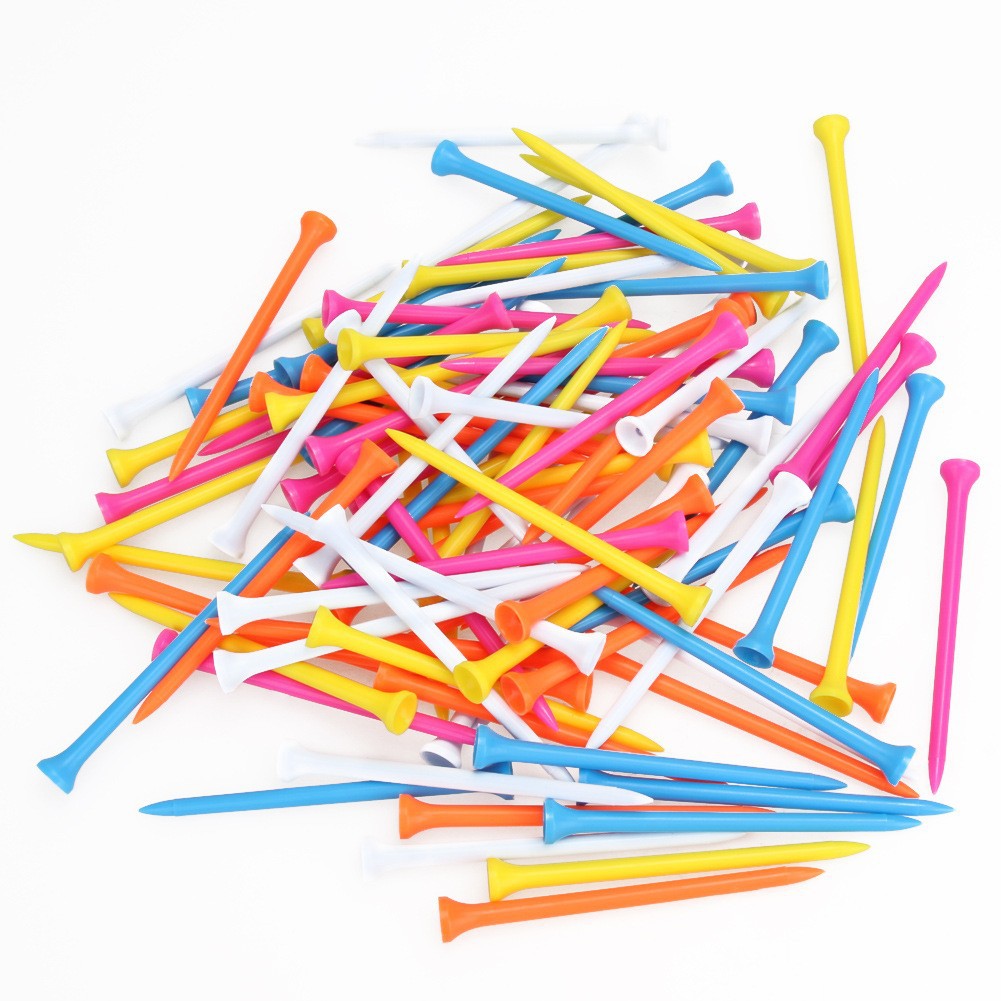 Cross-border exclusive supply of golf tees, plastic ball spikes, round cup golf tees, various lengths, in stock
