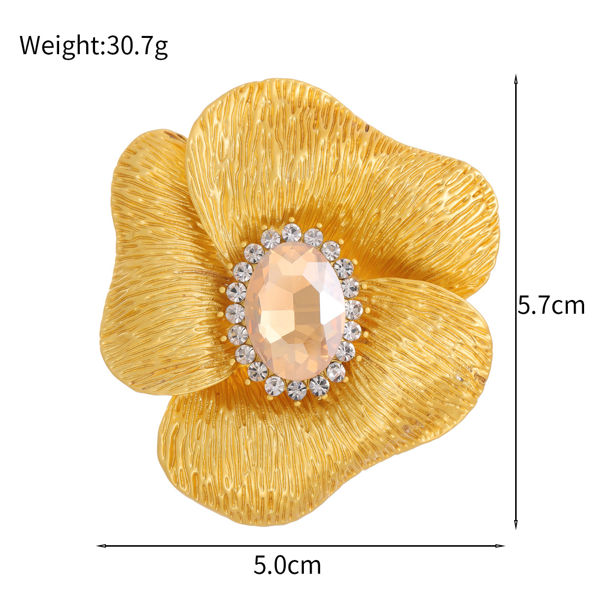 43g Weight Brooches Classification Elegant Simple Style Pin Flower Zinc Alloy Plating Unisex Brooches