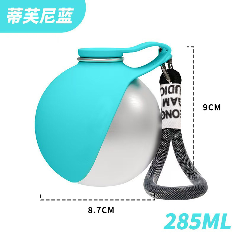 Productos para mascotas nuevos 304 acero inoxidable para perros fuera de la taza de agua portátil para bebidas de agua para mascotas pasear al aire libre