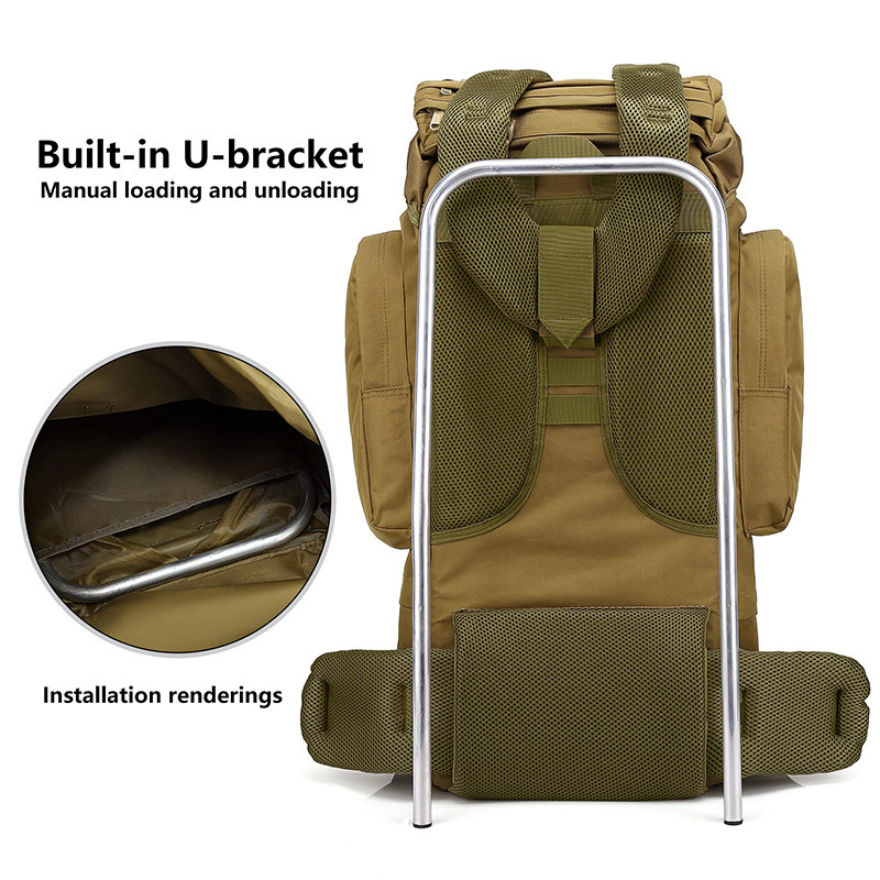 100L bolsa táctica de montaña camuflada mochila de gran capacidad al aire libre hombro impermeable tela de Oxford caminata táctica bolsa de montaña
