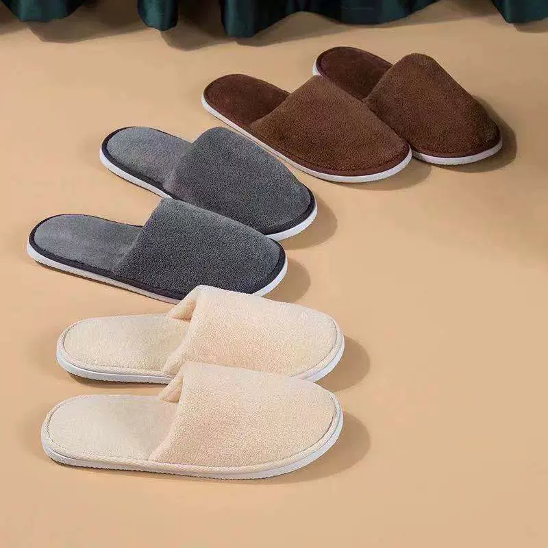 高档酒店一次性拖鞋民宿宾馆居家旅行待客加厚防滑批发珊瑚绒专用