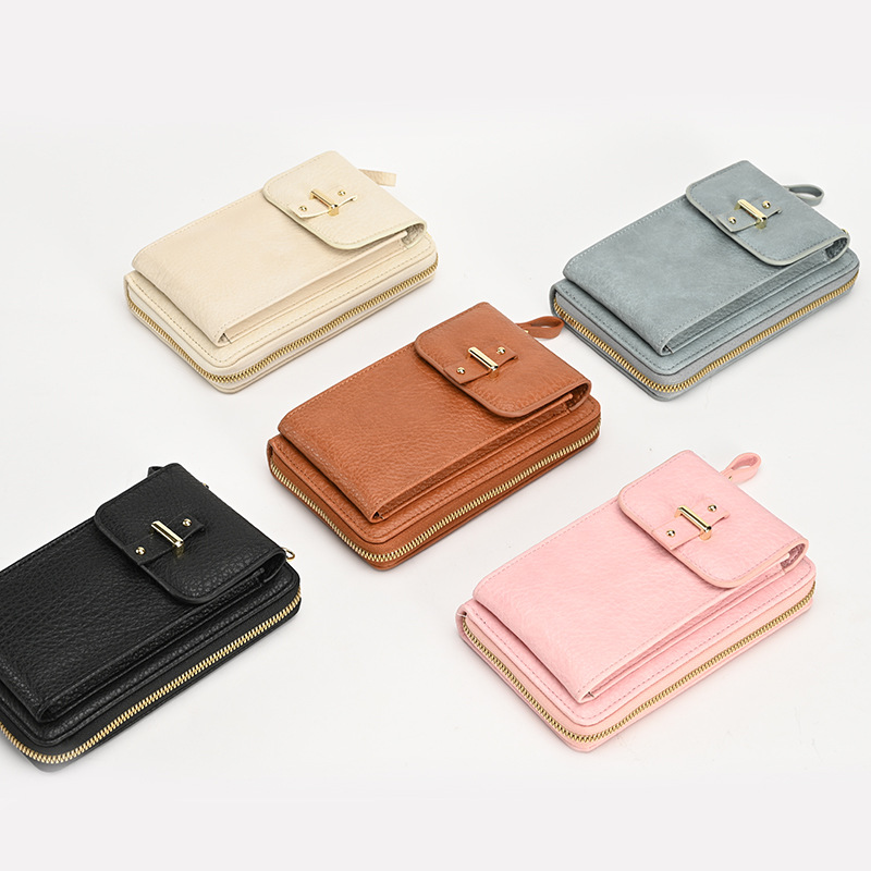 Pequeña bolsa exquisita bolsa de mensajero 2023 nueva bolsa de hombro pequeña bolsa de teléfono móvil vertical femenina mini celebridad Internet pequeña bolsa