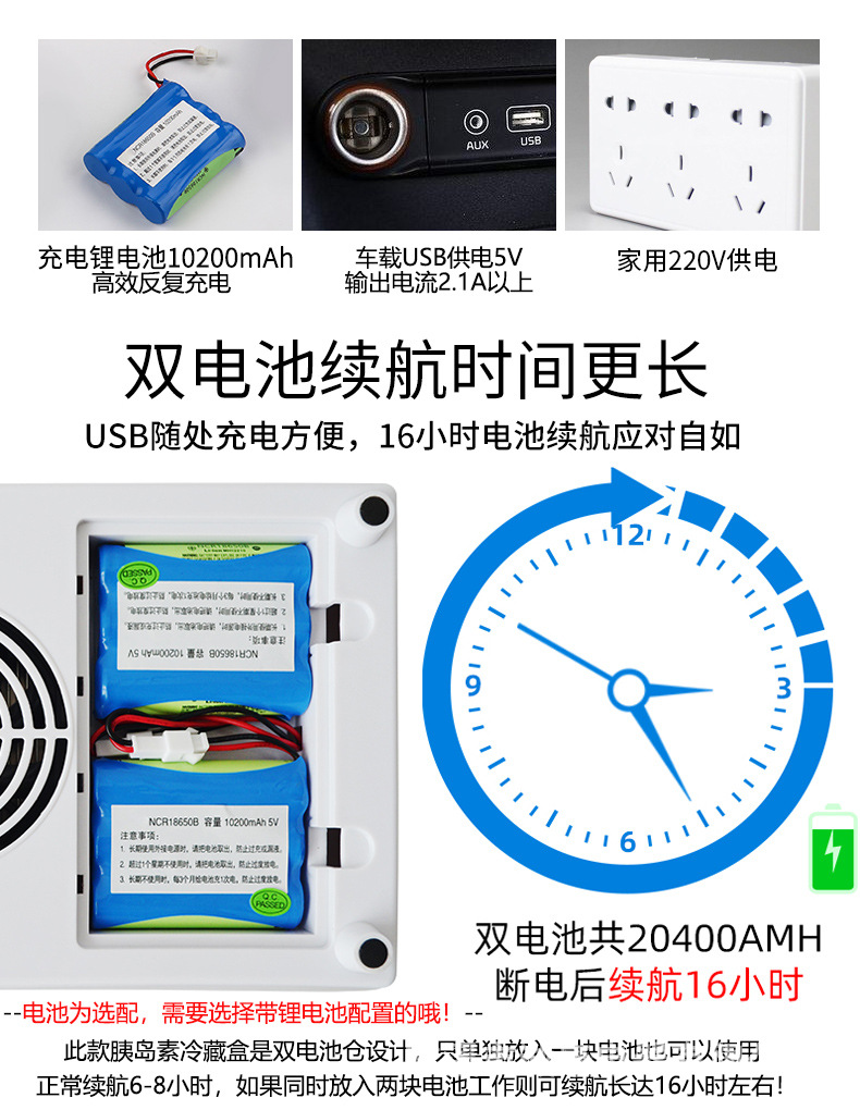 Someter Insulin Refrigerator Portable Intelligent Medicine Incubator Mini Car Refrigerator Charging Constant Temperature