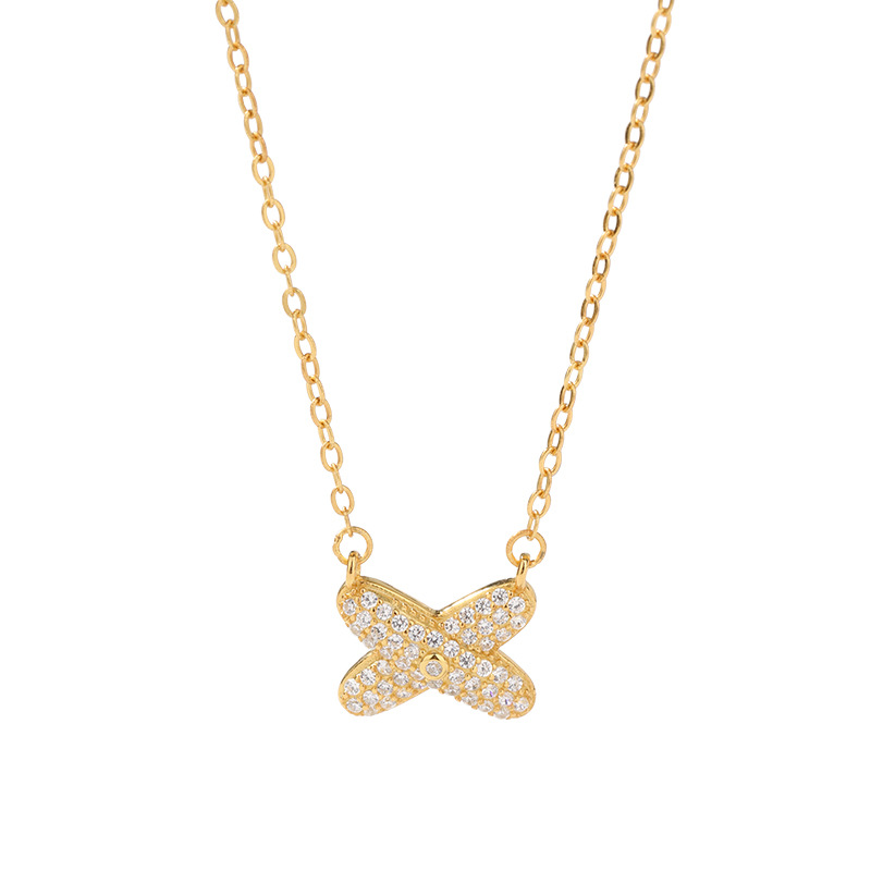 S925 plata esterlina brillante collar de diamantes de las mujeres Luz nicho de lujo exquisito colgante de alto grado Cadena de clavícula regalo del Día de San Valentín