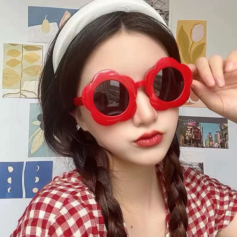 结婚拍照眼镜搞怪小花太阳镜可爱沙雕聚会太阳花装饰眼镜厂家直销