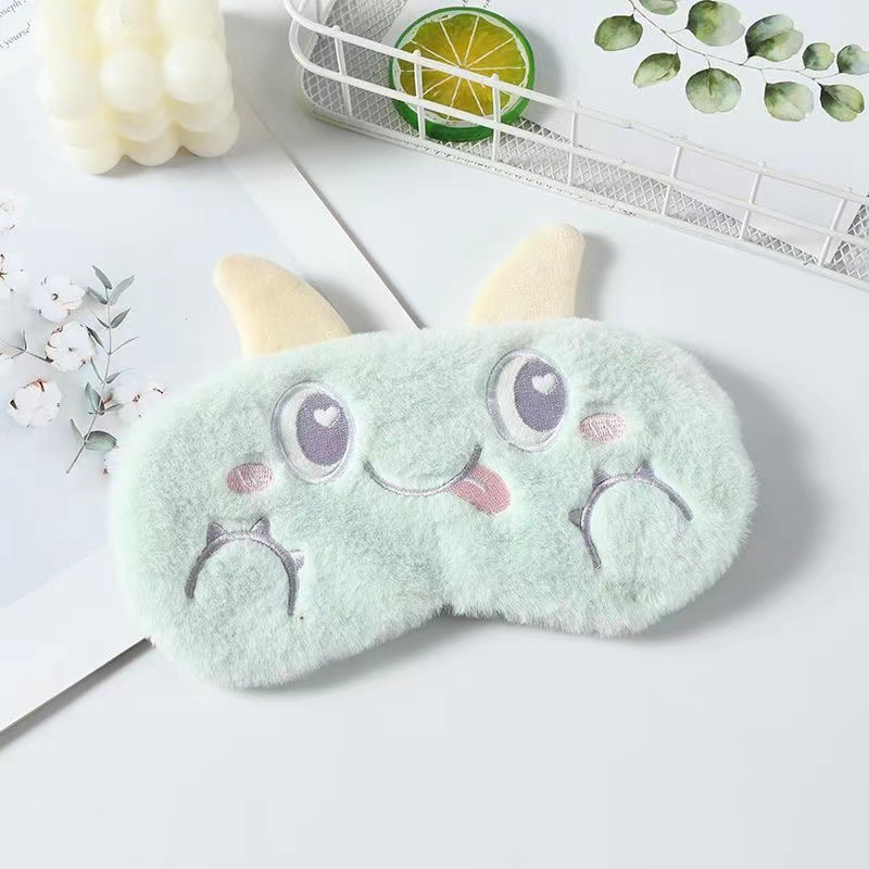 Nuevo sueño sombreado chica dormir especial máscara de ojo estudiante máscara de ojo aliviar la fatiga ocular conejo oso monstruo