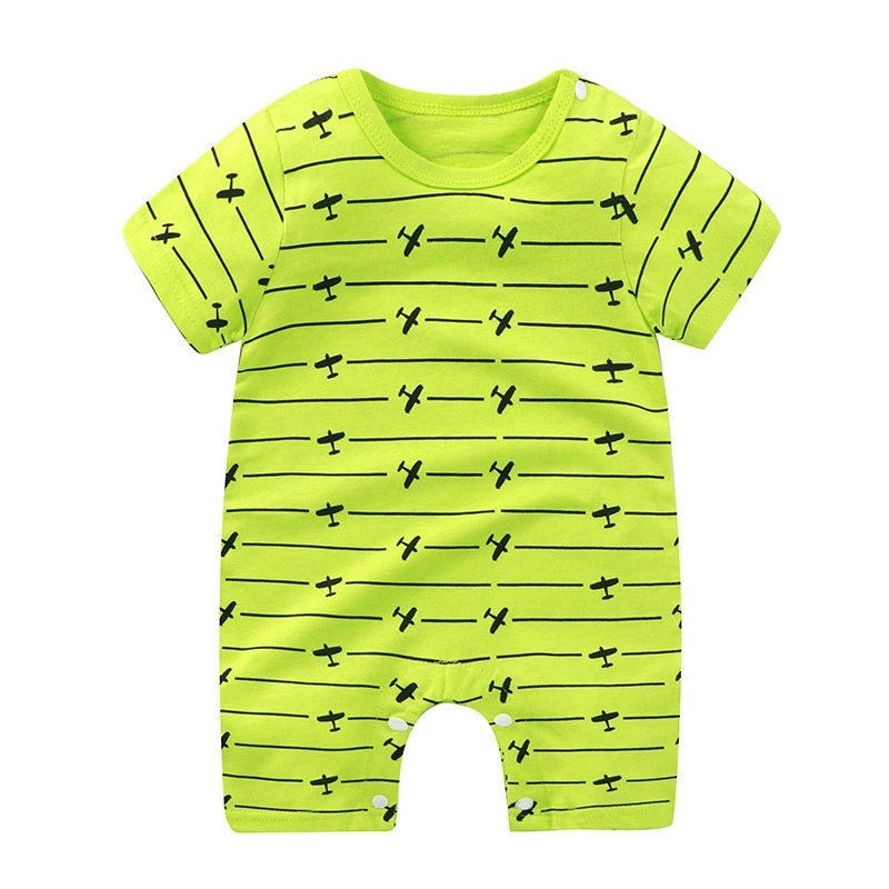 Short-Sleeve Baby Romper Summer Bodysuit, Newborn Girls, Thin Lightweight, 59–90 cm