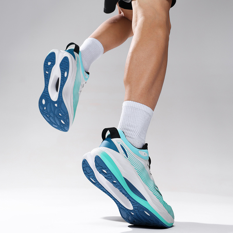 足力建跨境大码男2025秋季新款MD底轻便女运动跑步鞋情侣旋转扣潮