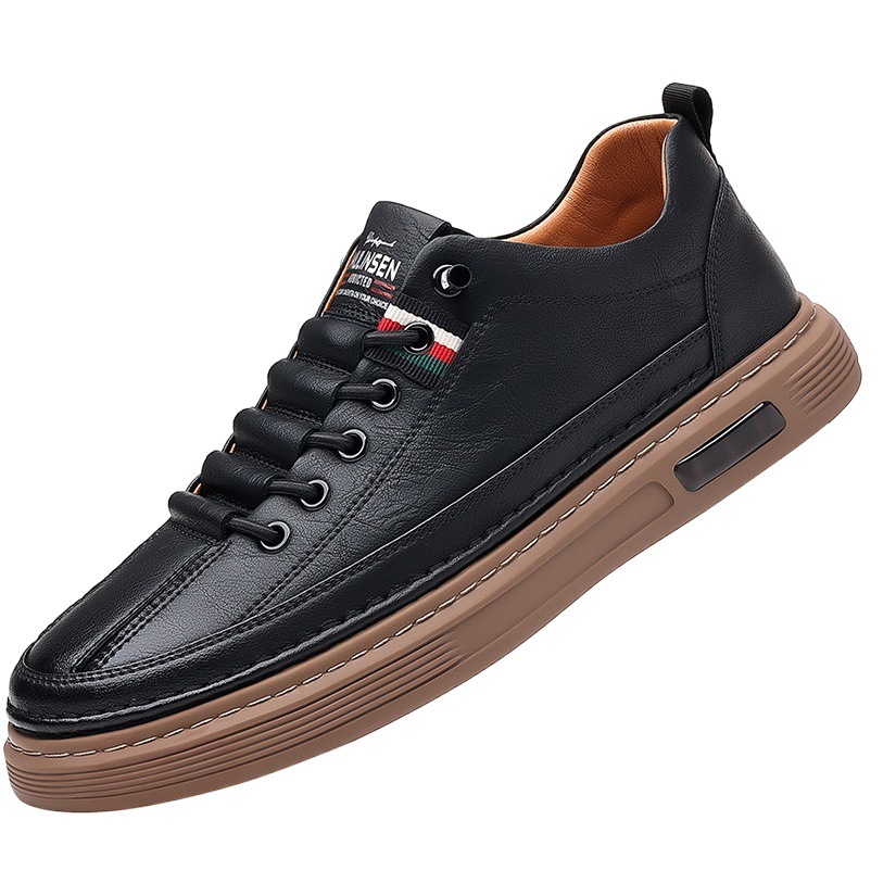 2023 Primavera Nuevos zapatos de los hombres de cuero genuino de fondo suave transfronterizo de moda todos los partidos zapatos de cuero casuales diarios de los hombres al por mayor