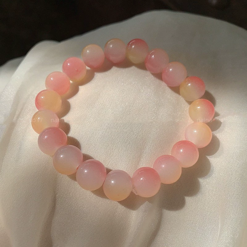 Jingdezhen ceramic bead bracelet, handmade, elastic, gift boxed (OPP)