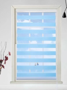 Source factory wholesale Korean simple double roller shutter to help you study shading soft gauze curtain blinds