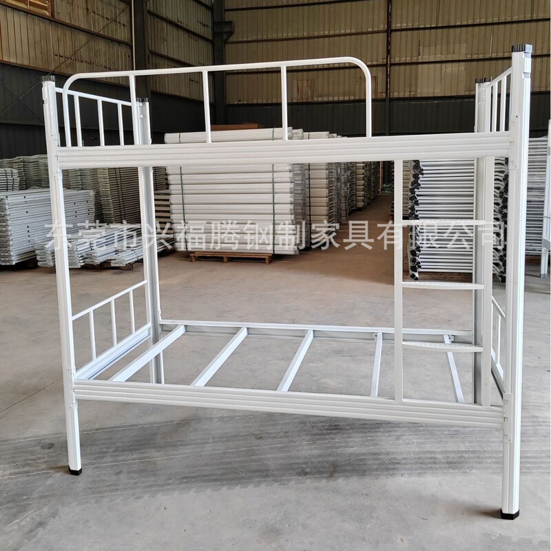 Manufacturer Supplies Staff Dormitory Bunk Profile Iron Bed Student Apartment Bed High and Low Bed with Cabinet Upper Bed and Lower Table