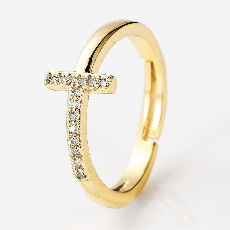 wholesale jewelry 26 English alphabet copper ring Nihaojewelrypicture11