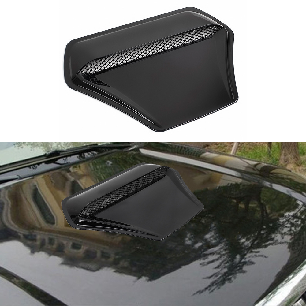 Car Modification Supplies Hood Fake Air Outlet Bright Black Decorative Air Outlet Personalized Carbon Pattern Car Body Sticker