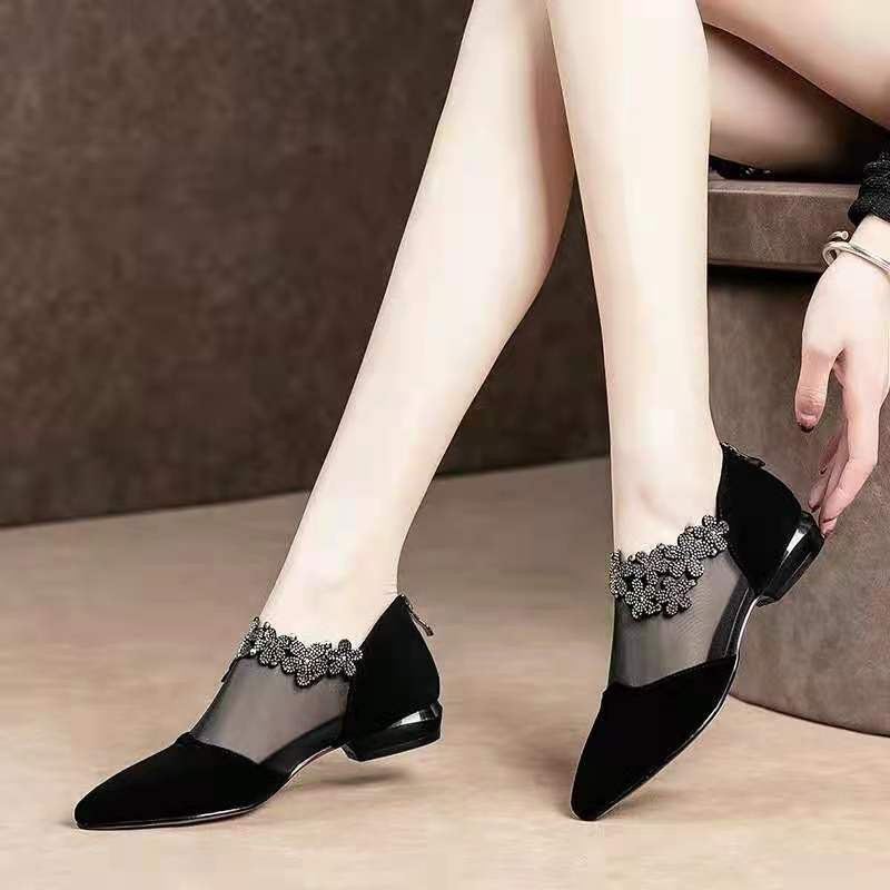 Foreign trade large size thick heel sing...