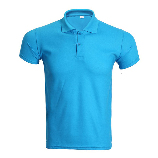 Solid color breathable classic polo for work
