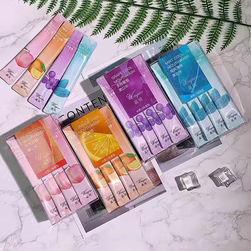 The same style of Wei Qiao Mouthwash Bag Portable Bag Mouthwash Fresh Breath Removes Bad Breath and Removes Stones for Student Party