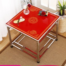 SUS304家用不锈钢烤火桌折叠组装桌冬季新款加厚正方形取暖小架子