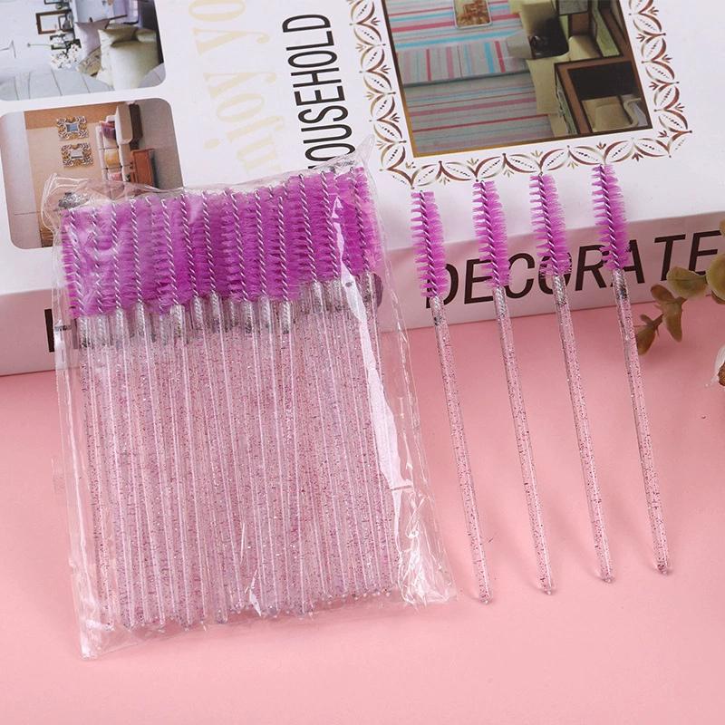 Disposable transparent curly brush for eyelashes for extension