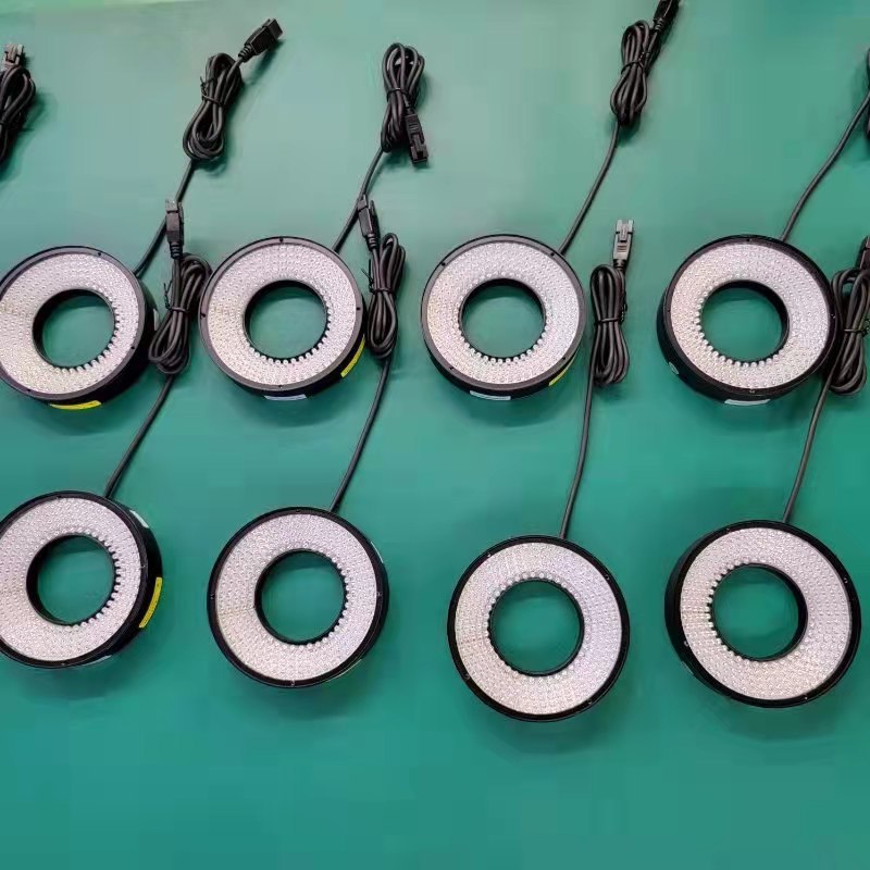 CCD工业相机显微镜外观缺陷定位识别检测机器视觉led30度环形光源