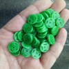 Relief dry green emerald iron dragon raw accessories jade film double happy tree leaf petal jade tube road with pearl lotus jade ring