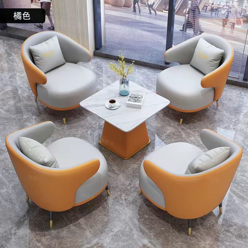 Sofá individual mesa de té combinación de ventas balcón ocio hotel de negocios salón de belleza recepción sofá mesa de negociación