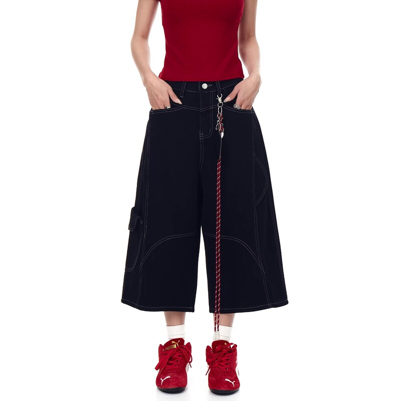 Direct from the Manufacturer: Black Workwear Denim Pants for Men and Women, Loose and Relaxed Fit, Cropped Pants, Men's Cropped Denim Pants Direct from the Manufacturer: Black Workwear Denim Pants for Men and Women, Loose and Relaxed Fit, Cropped Pants, Men's Cropped Denim Pants