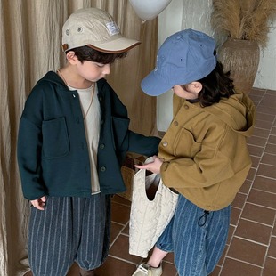 Jiaye Children's Products 2024 Children's Spring and Autumn New Knitted Hooded Tops Men's and Women's Baby Fashionable and Easiest for Match Tops and Cardigans