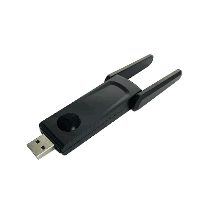 Беспроводной сетевой адаптер 1200M гигабитный 5G двухдиапазонный USB с двумя антеннами Wi‑Fi для Windows 10 без драйверов
