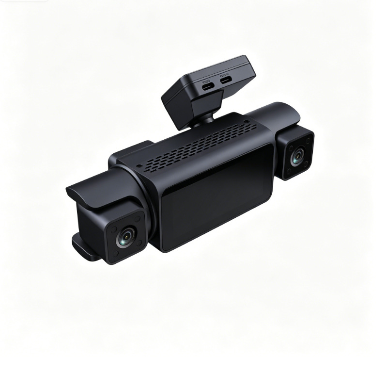 Cross-Border Hot-Selling Four-Channel Panoramic Driving Recorder with 3.4inch Ips High-Definition Display Screen and Four-Way Recording