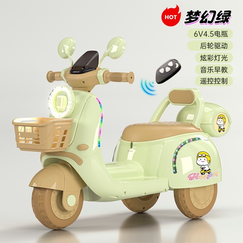 Triciclo Eléctrico Infantil con Control Remoto de Doble Asiento image 14
