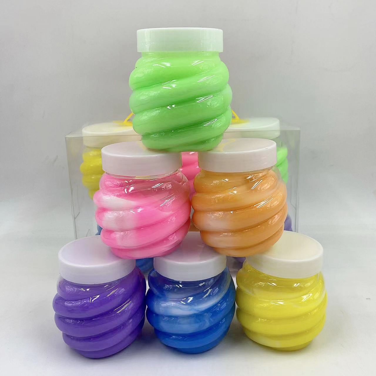 Juguetes para niños botellas de piña de alta permeabilidad pegamento espumante de agua falso DIY barro de color descompresurado 200 yuanes