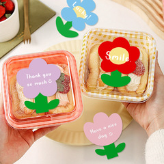 批發卡通花朵貼紙甜品烘焙包裝裝飾貼可愛小紅花兒童獎勵貼畫