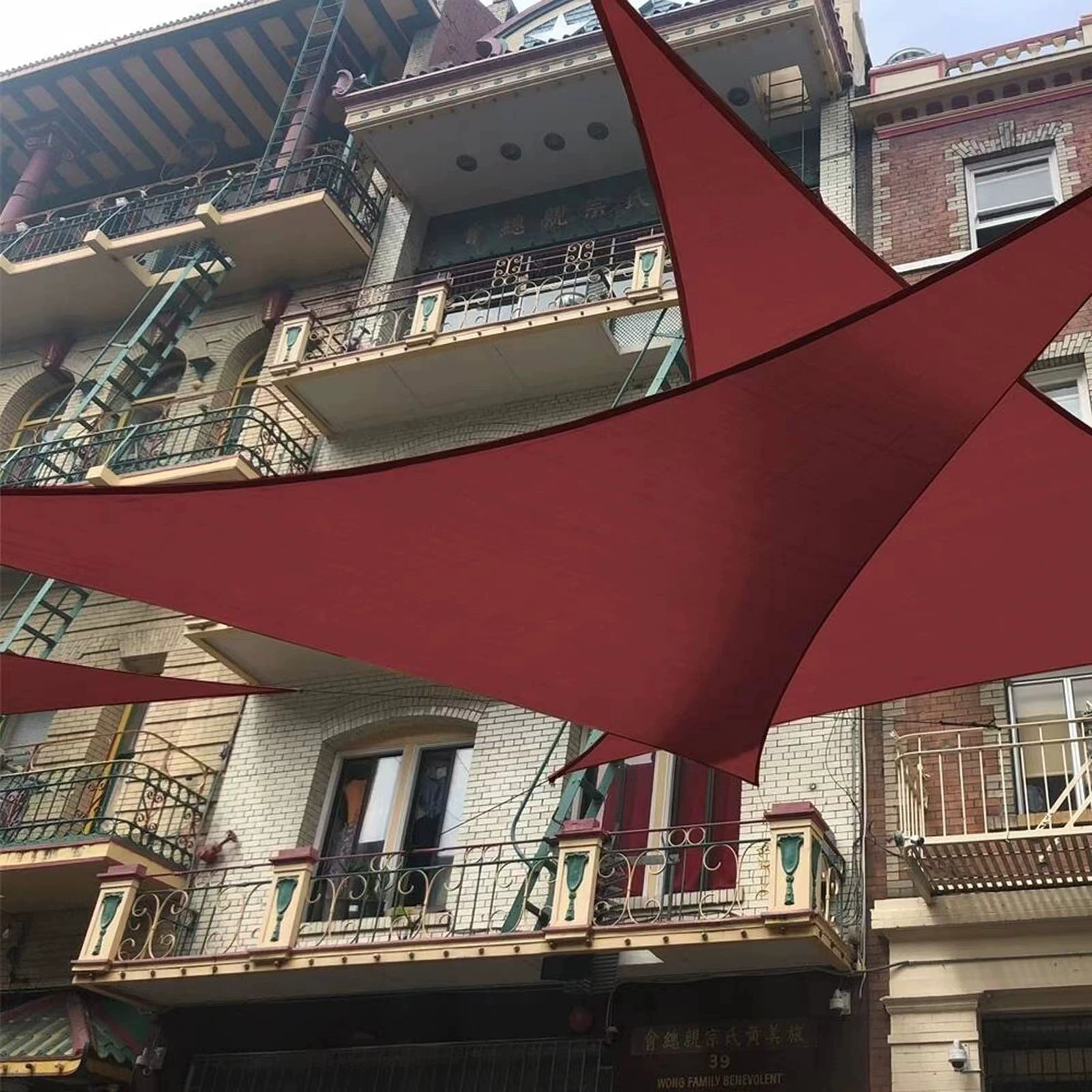 Amazon Горячая Распродажа Открытый Двор Полиэстер Зонт Парус Оксфорд Ткань Водонепроницаемый Зонт Парус Зонтик Spinnaker