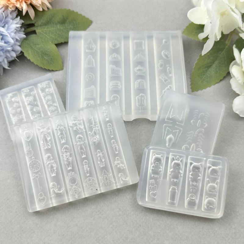 Highly Transparent Dessert Small Animal Rose Spider Dark Style Nail Art Jewelry Silicone Mold DIY Glue Mold
