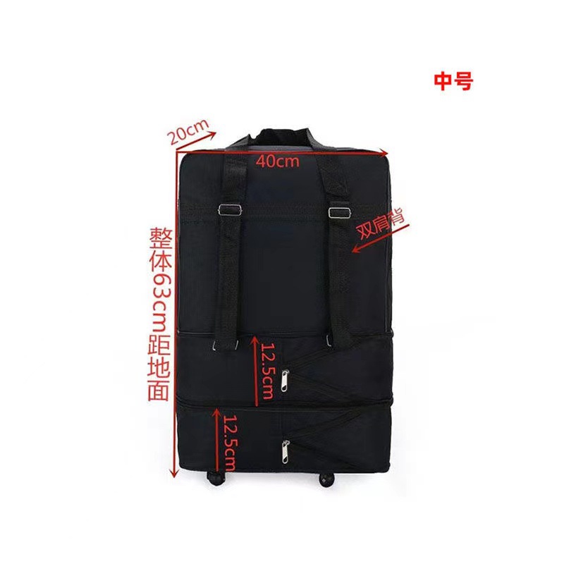 Maleta de viaje de 158 cm para equipaje de mano, resistente a la suciedad, duradera, plegable, con ruedas, ligera.