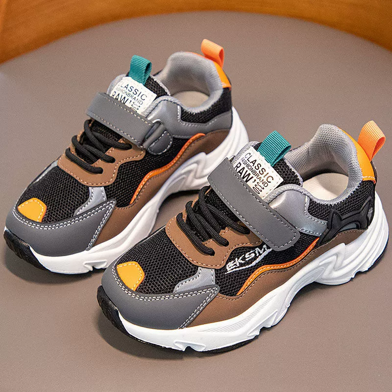 Детские спортивные кроссовки весна-осень 2025, новые популярные повседневные сетчатые кроссовки для мальчиков среднего и начального школьного возраста