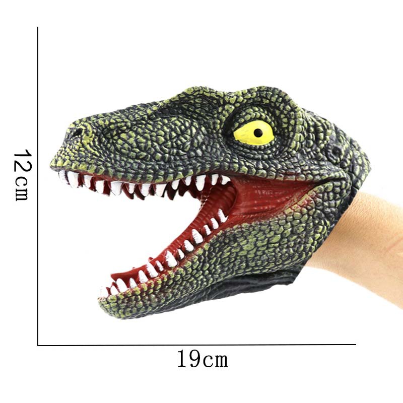 Guantes de títeres de mano de dinosaurio, goma blanda, tiranosaurio, triceratops, simulación de tiburón, modelo animal, puesto, brazo de tiburón, juguete transfronterizo