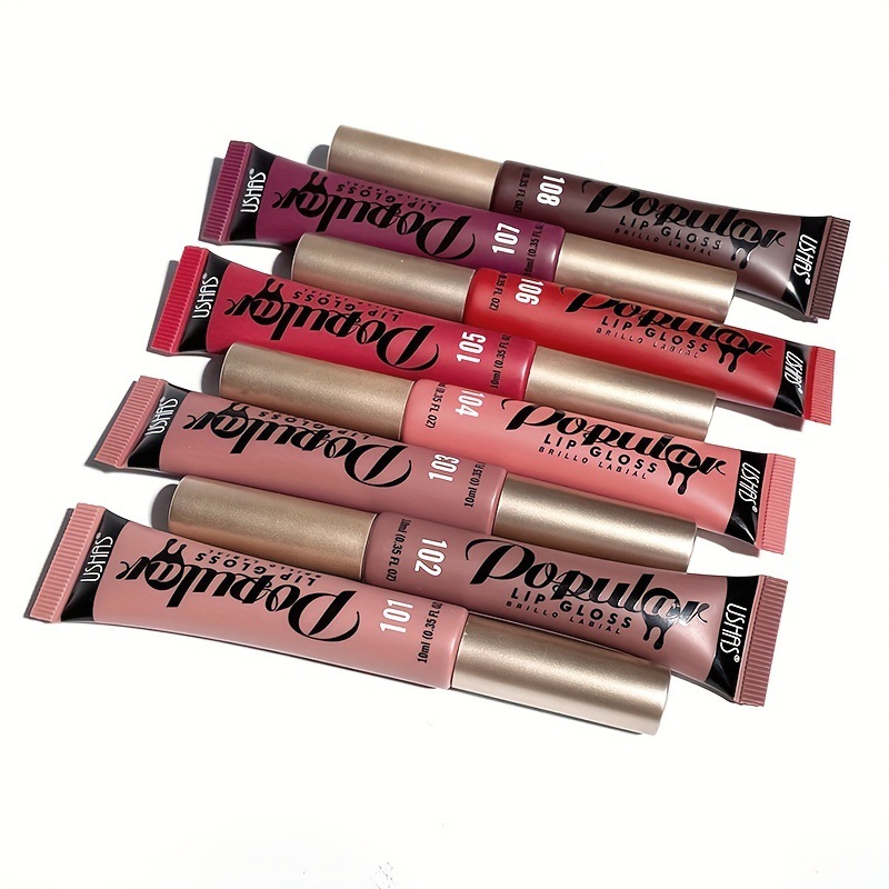 21g Weight Lip Glaze Type Of Cosmetics Plastic Material Multicolor Pattern Casual, Vacation Style Casual Vacation Multicolor Plastic Lip Glaze 4