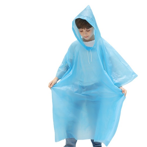 Disposable thickened children's raincoat, fashionable student peva poncho, children's cloak raincoat, travel portable manufacturer